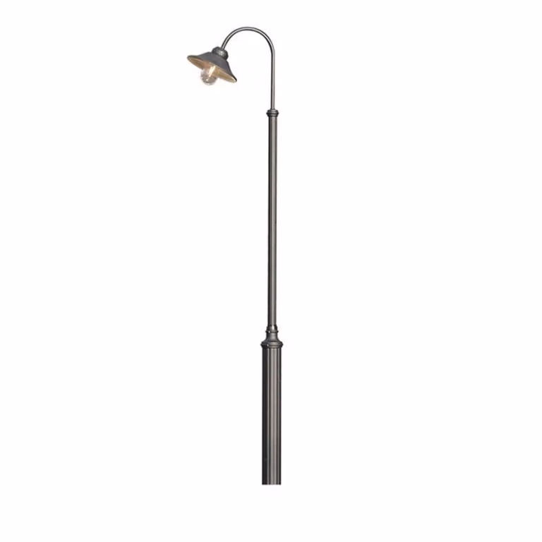Testa di lampada Konstsmide Vega in alluminio verniciato nero, con vetro trasparente, prezzo escluso base e palo, vedi accessori