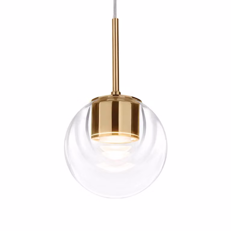 kdln Lampada a sospensione Dew, dimmerabile, Ottone / Oro, Cucina, Vetro, Design, Lampada a sospensione