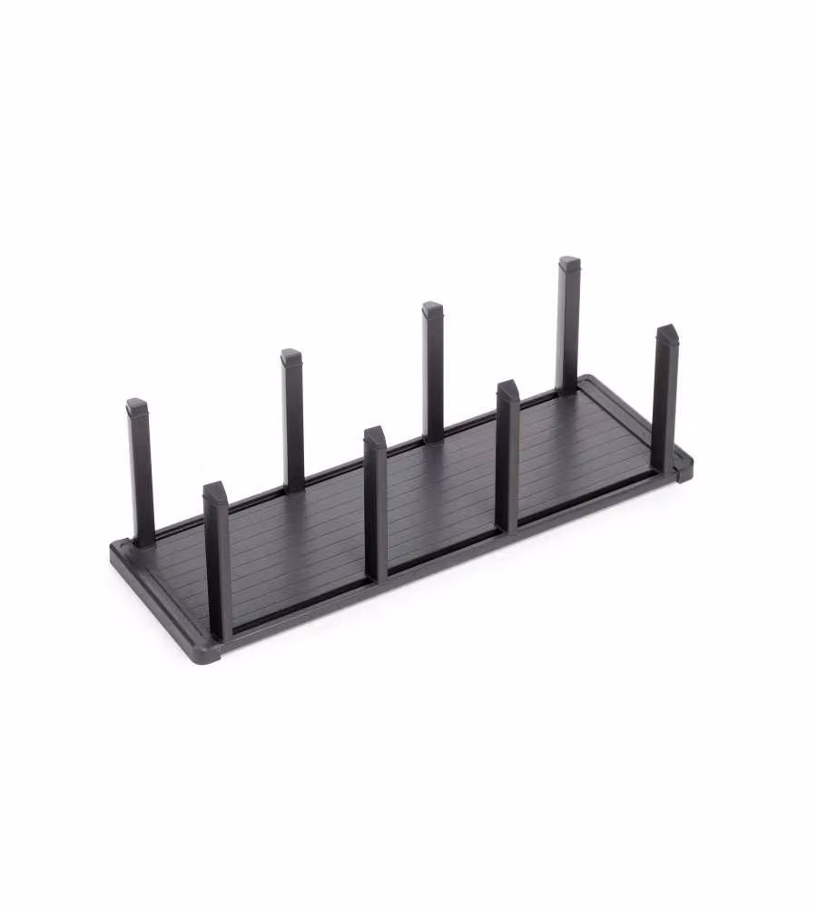 Emuca Portapiatti Orderbox verticale per cassetto, 159x468 mm, Grigio antracite, Alluminio e Tecnoplastica 1 UN