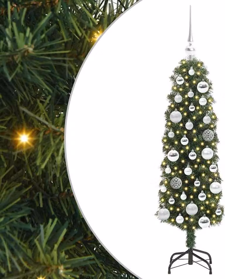 Albero di Natale artificiale con 150 LED Verde 120 cm