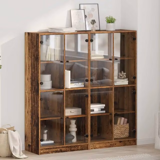 Credenza 2 pz Legno vecchio 68 x 37 x 142 cm 3402644