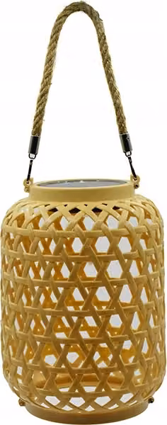 Lanterna da giardino solare XL, LED, effetto rattan, IP44