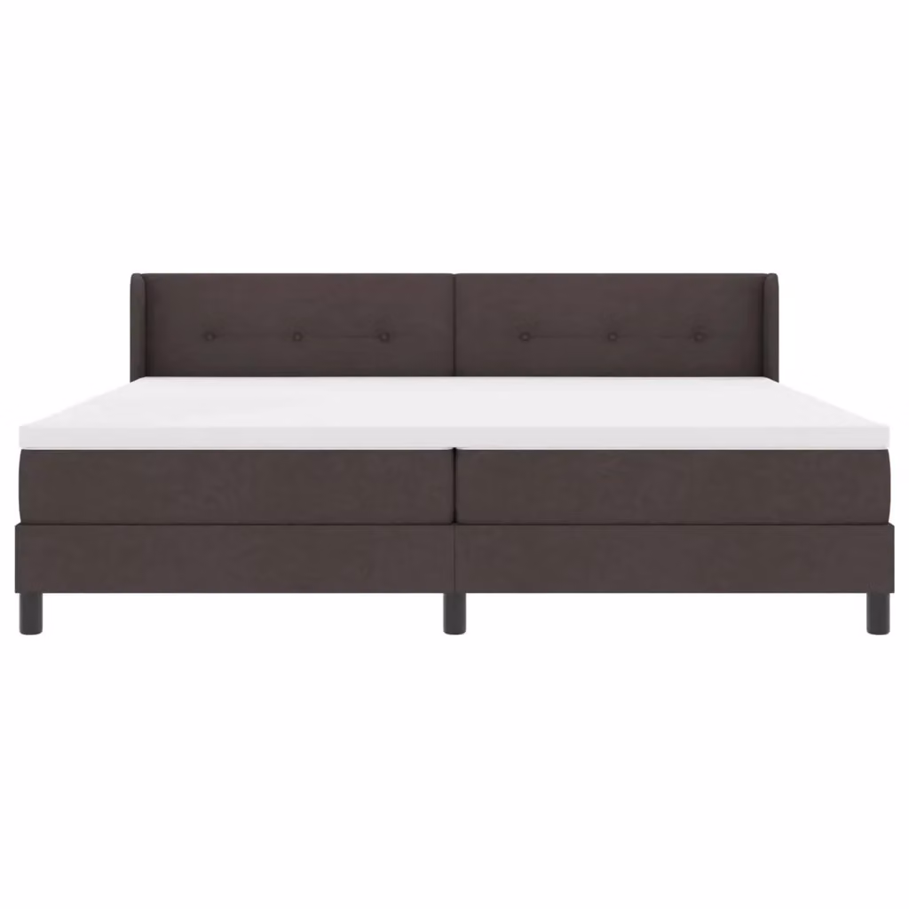 Letto a molle con testiera vidaXL in tessuto marrone L: 200 cm, P: 200 cm, H: 203 cm – 2