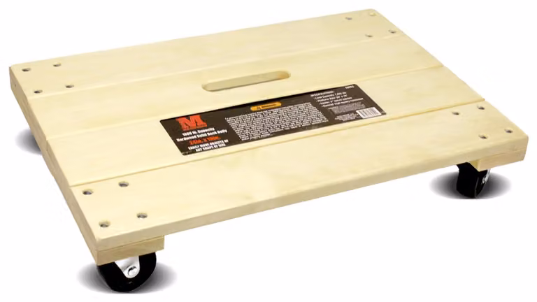 Carrello per mobili con piattaforma in legno massello - Capacità: 454 kg - Dimensioni: 61 x 40 cm