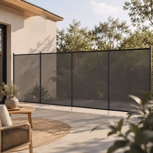 Pool Fence, 1.21 X 14.63 M, Removable Child Safety Pool Fence, Easy DIY Installation, Swimming Pool Fence, 340 G Teslin PVC Pool Fence Net, Protects Children And Pets