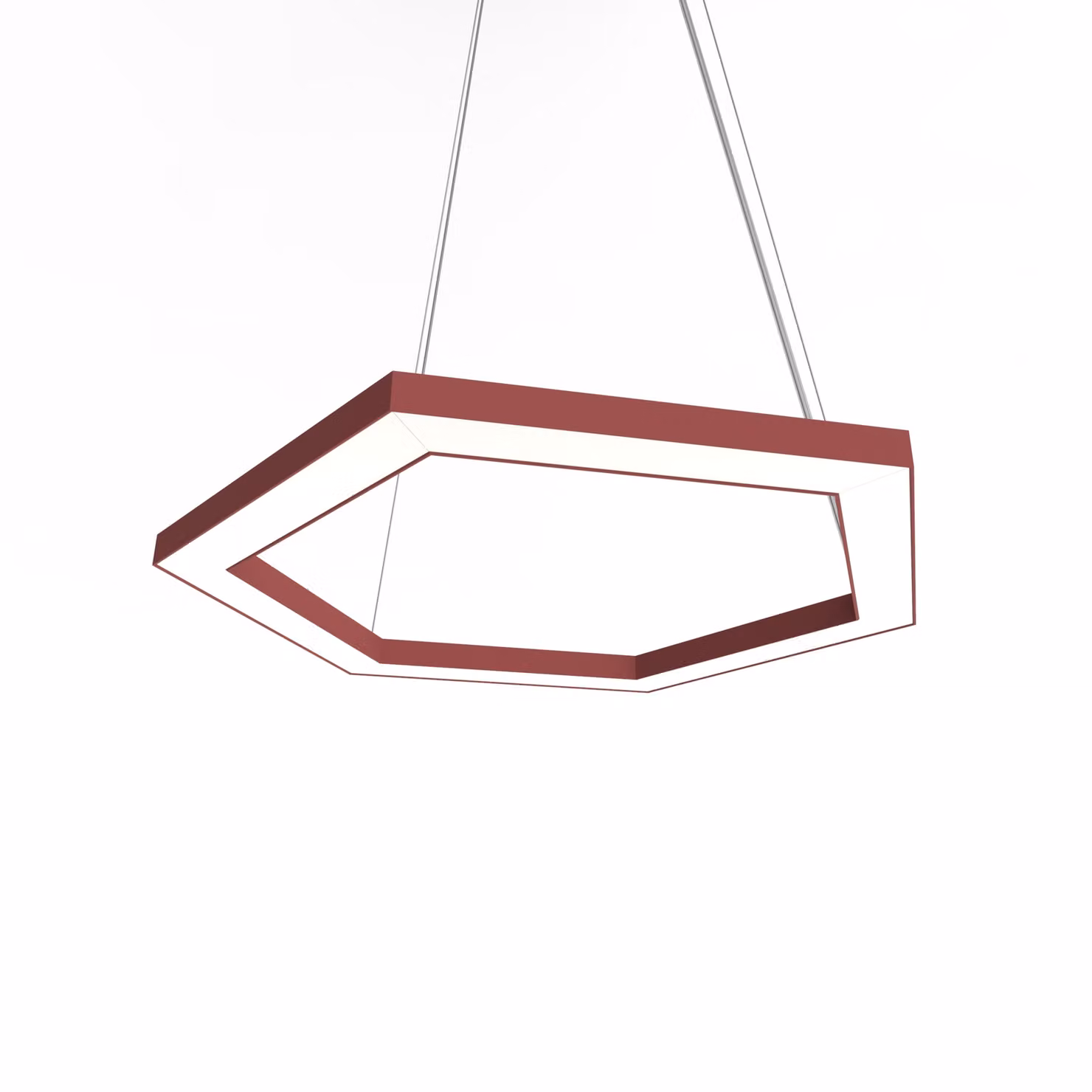 Lampada A Sospensione Esagono D40 Monocolore Opaca