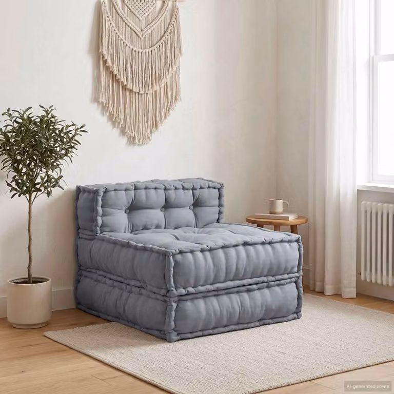 Unità di divano modulare vidaXL in tessuto grigio, L 70 x P 70 x H 56 cm