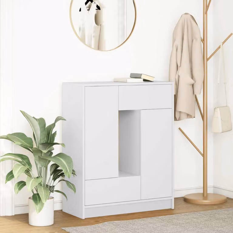 Credenza con cassetti e ante vidaXL bianca moderna L: 73 cm, P: 31 cm, H: 90 cm