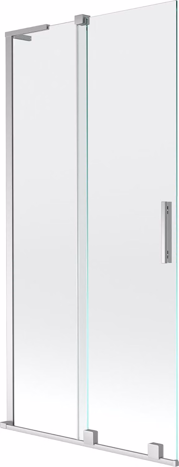Mexen Velar L paratia da vasca 2-ante scorrevole 95 x 150 cm, trasparente, cromo - 896-095-003-01-01