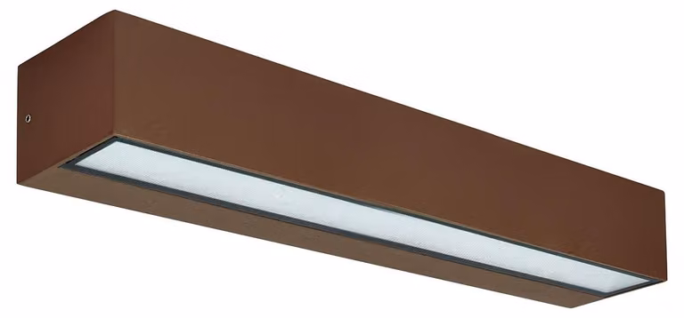Applique LED 2x15W GES2248 biemissione CCT 3000K/4000K/5000K, struttura in alluminio pressofuso marrone - Gealuce