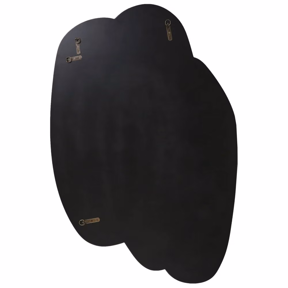 Specchio da parete moderno BELIANI con effetto marmo in vetro e legno, colori bianco e marrone, L: 80 cm, H: 117 cm – 2