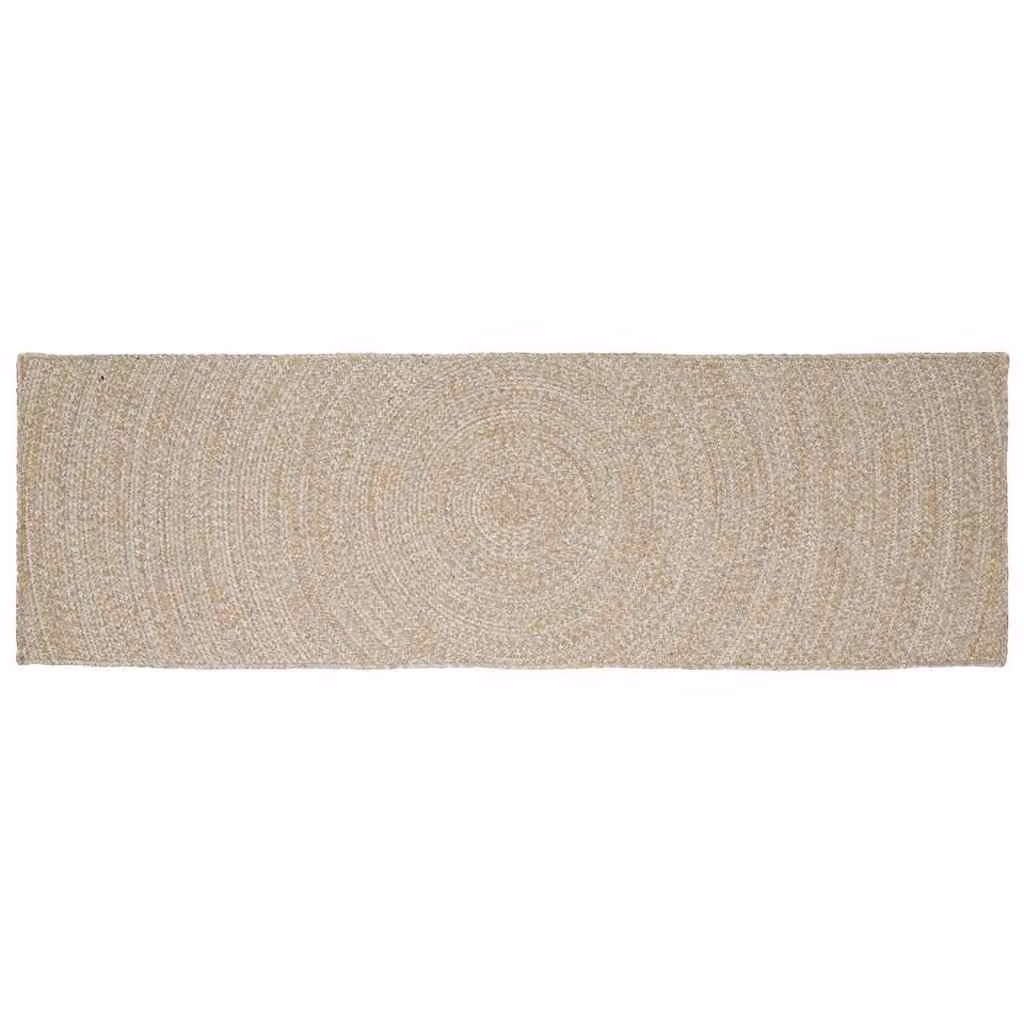 Tappeto da area moderno in juta lavabile vidaXL, colori beige, bianco e marrone, L 80 cm x P 200 cm