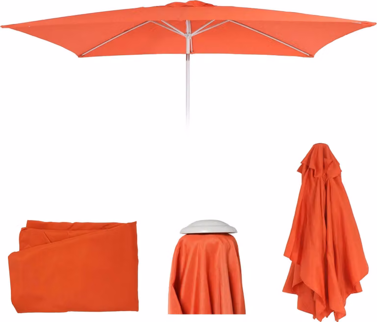 Copertura di ricambio per ombrellone N23, copertura di ricambio per ombrellone, 2x3m rettangolare in tessuto/tessuto 4,5kg UV 50+ ~ terracotta