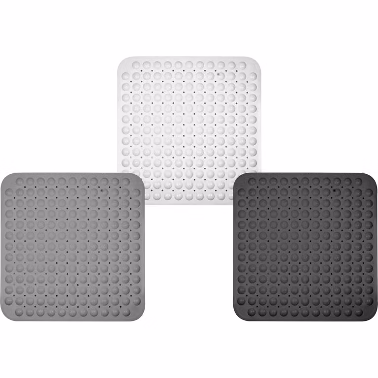 Tappeto da bagno antiscivolo Vestiamo Casa, bianco, L/P: 54 x 54 cm