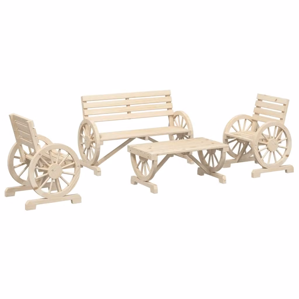 Maison Exclusive - Set da giardino a 4 pezzi in legno massello di abete
