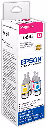 Inchiostro di ricarica Epson EcoTank T6643 Magenta per stampanti inkjet serie L300, L355 e L555 – 2