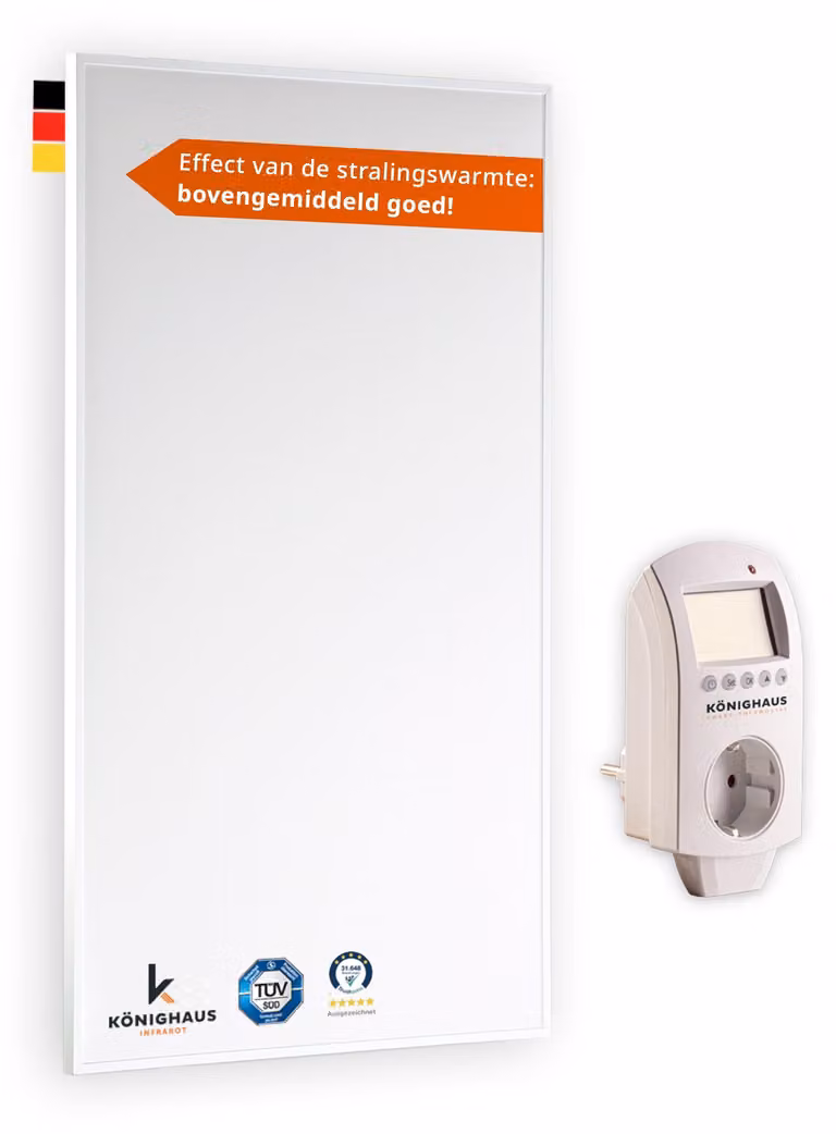 Riscaldamento a infrarossi da parete - 1000 W - 14-26 m² - Alluminio - Elegante, ideale per interni