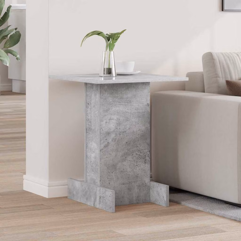 vidaXL Tavolino moderno rettangolare in legno ingegnerizzato e composito, Grigio, L 44,5 x P 45 x H 55 cm
