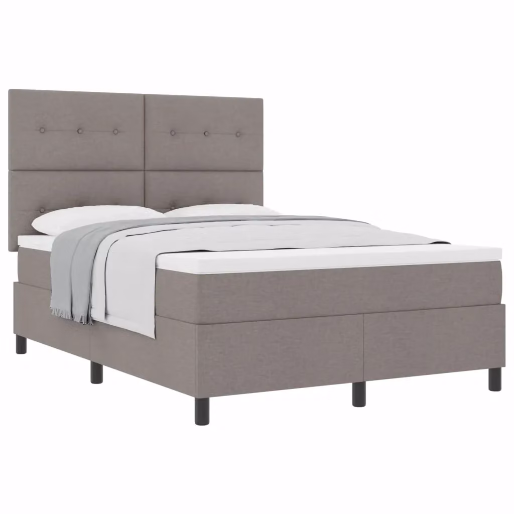 Letto a molle con testiera Talpa vidaXL in tessuto beige o grigio L/P/H: 160 x 200 x 28 cm – 2