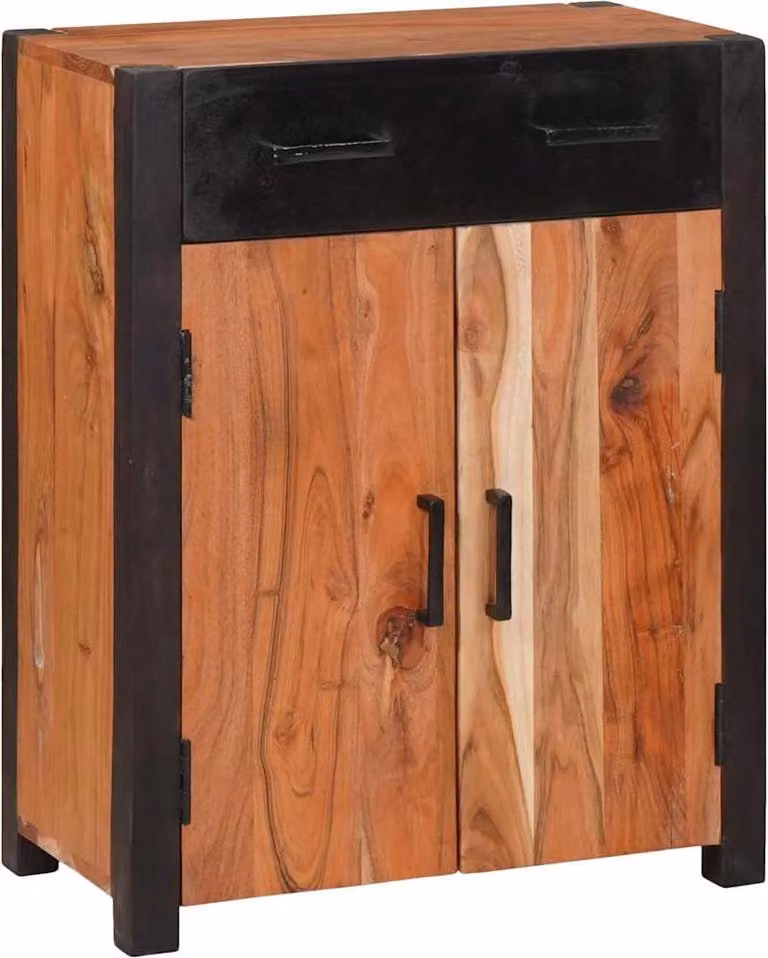Credenza Marrone 55 x 30 x 75 cm Legno di Acacia Massello