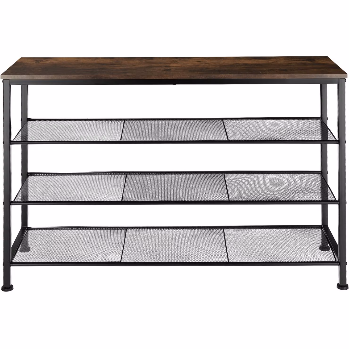 Scarpiera Tectake in stile industriale marrone con ripiani interni L: 100 cm, P: 30,5 cm, H: 72,5 cm – 3
