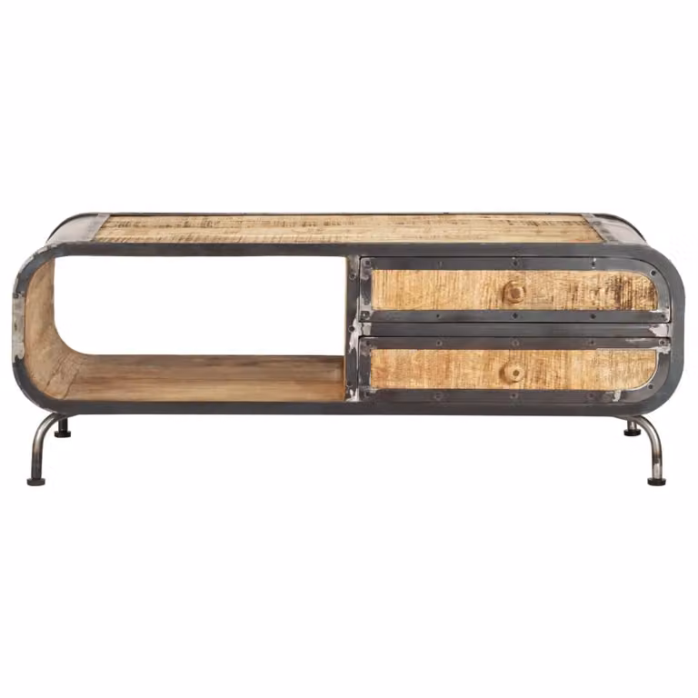 Tavolino 100 x 50 x 35 cm in legno massiccio di mango