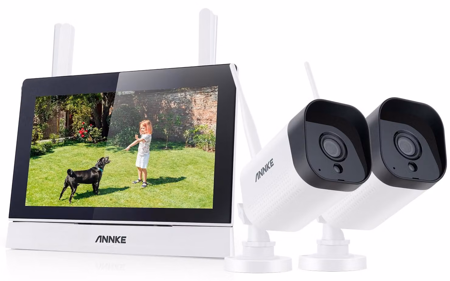 Kit di telecamere di sicurezza 3MP Wi-Fi - 64GB di memoria - Schermo touchscreen da 7 pollici - Per interni ed esterni
