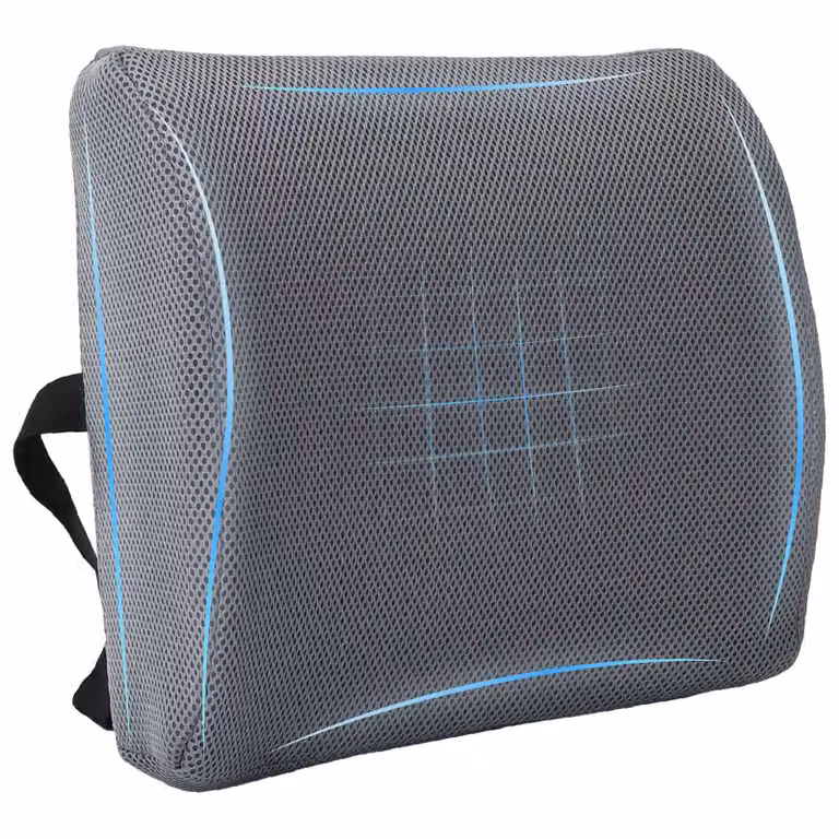 Cuscino lombare ergonomico vidaXL in memory foam grigio con rivestimento rimovibile e lavabile L/P/H: 36 x 30 x 12 cm