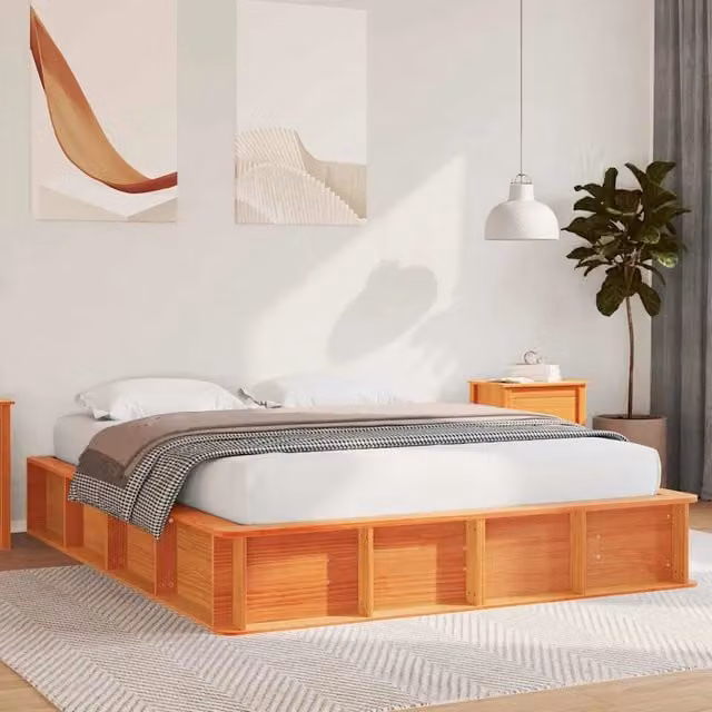 Struttura del letto Marrone cerato 160 x 200 cm Pino massello 3385711
