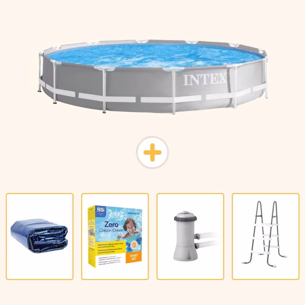 Struttura per piscina a forma di prisma - 366x76 cm - composta da 5 elementi - modello SCB13