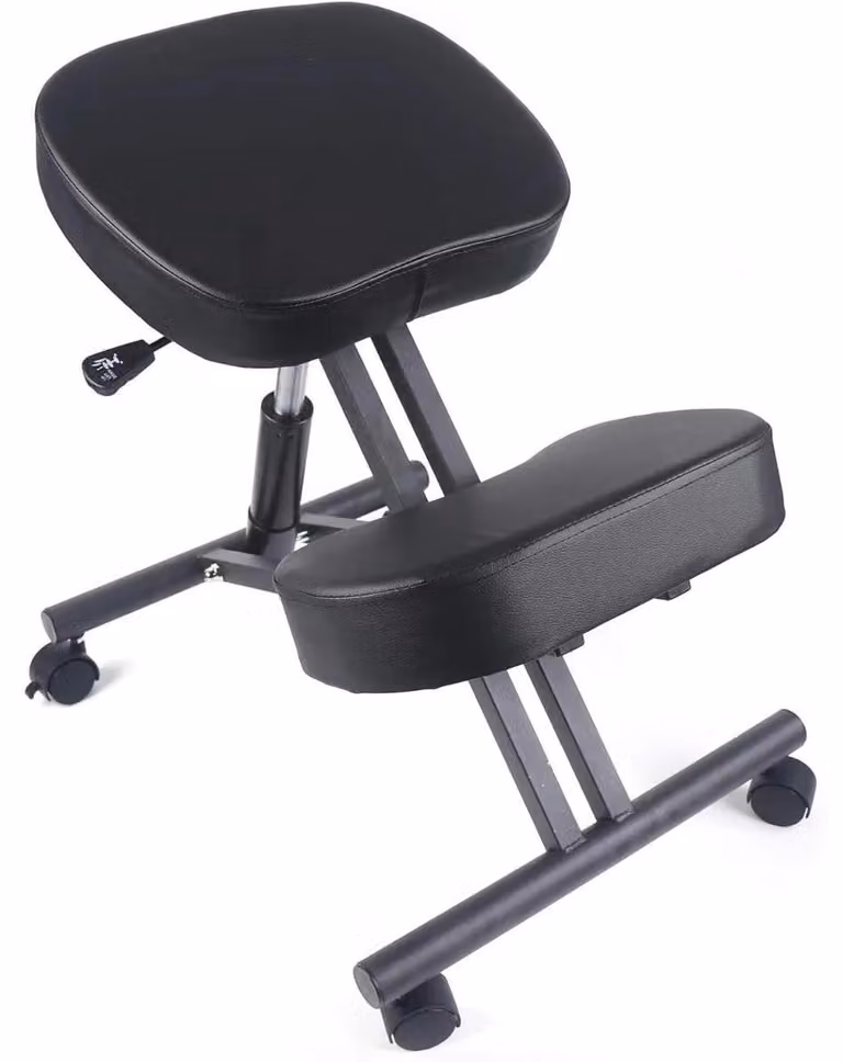 Sedia da ufficio ergonomica con poggiagomiti - Sedia da ufficio - Regolabile in altezza - Seduta imbottita - Supporto posturale e per la schiena - Portata fino a 100 kg - Nera