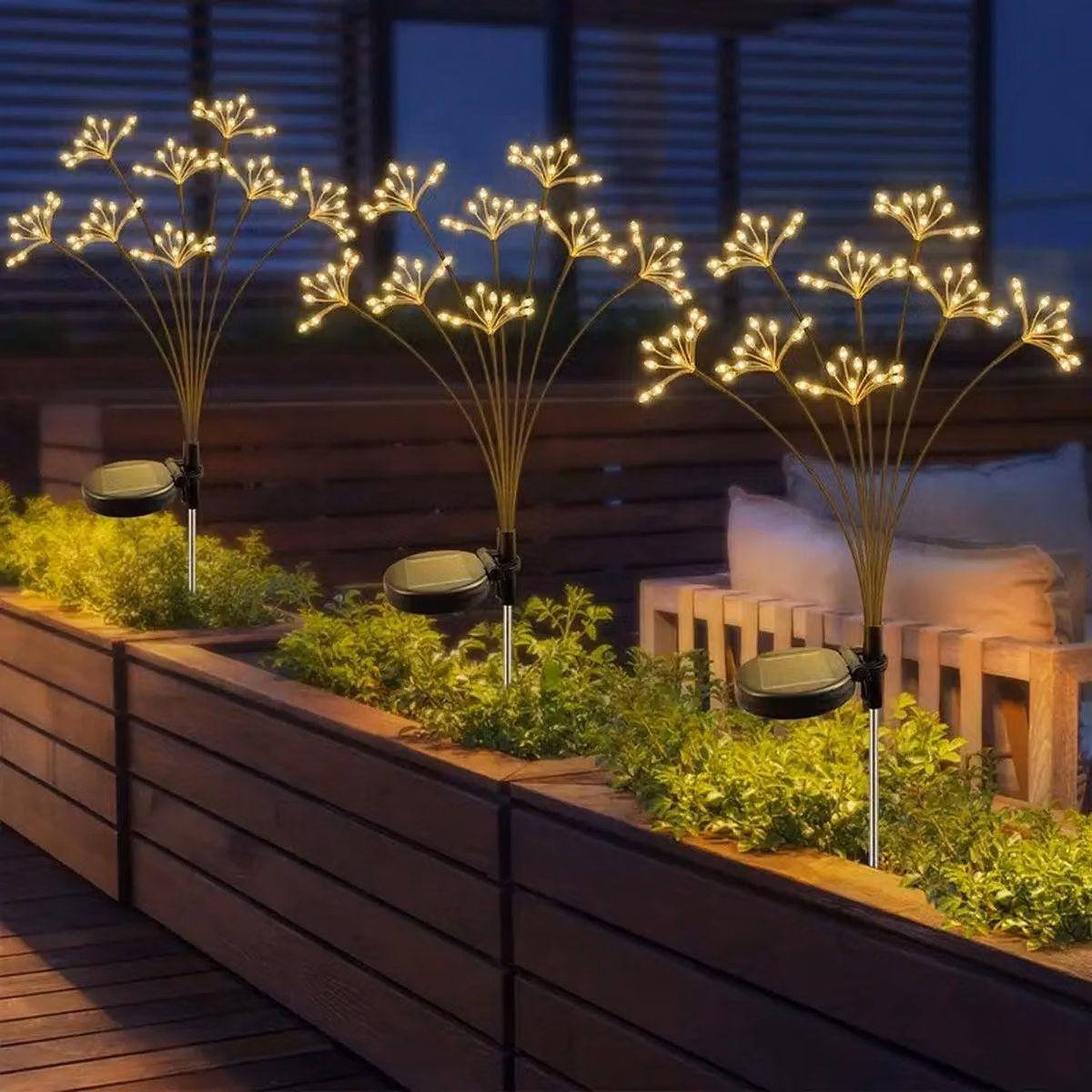 Lampada solare da giardino "Dandelion/Firework tree" 72 cm - 60 LED, lampada solare per esterni