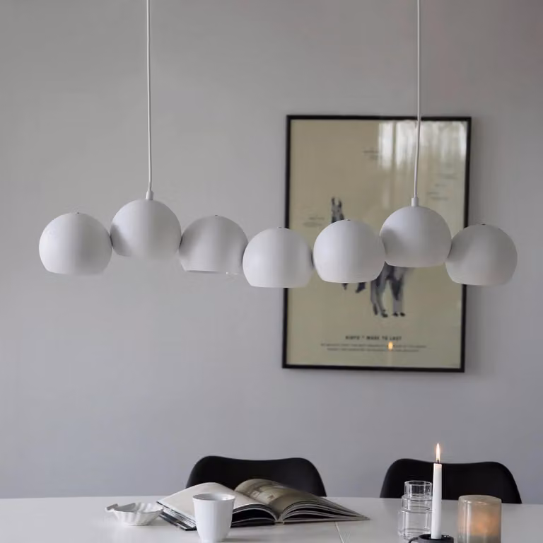 Markslöjd Lampada a sospensione Cupolo, dimmerabile, Bianco / Opale, Soggiorno / Sala da pranzo, Metallo, Moderno, Lampada a sospensione