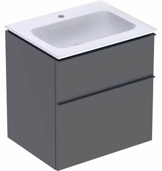 Geberit iCon Set lavabo pour meubles avec meuble sous-lavabo, 2 tiroirs, 60x63x48 cm, 502331, 502.331.JK.1, 502.331.JK.1