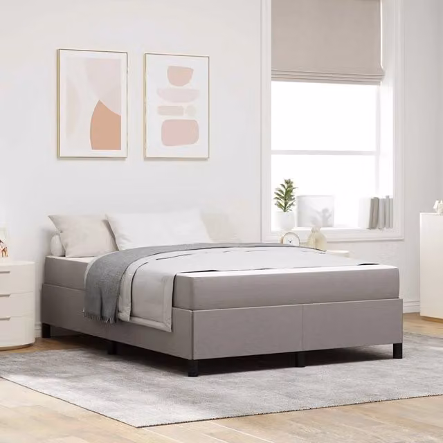 Letto a molle Talpa vidaXL in tessuto beige o grigio L/P: 140 x 190 cm