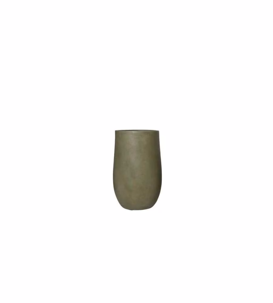 Tyler Vaso per Piante Rotondo Verde Ø48 cm Fibra Clay Effetto Grezzo