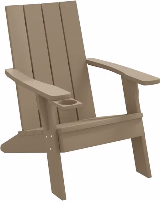 Sedia da giardino moderna in polipropilene marrone con braccioli per esterno L: 75 cm, P: 88,5 cm, H: 89,5 cm – 1