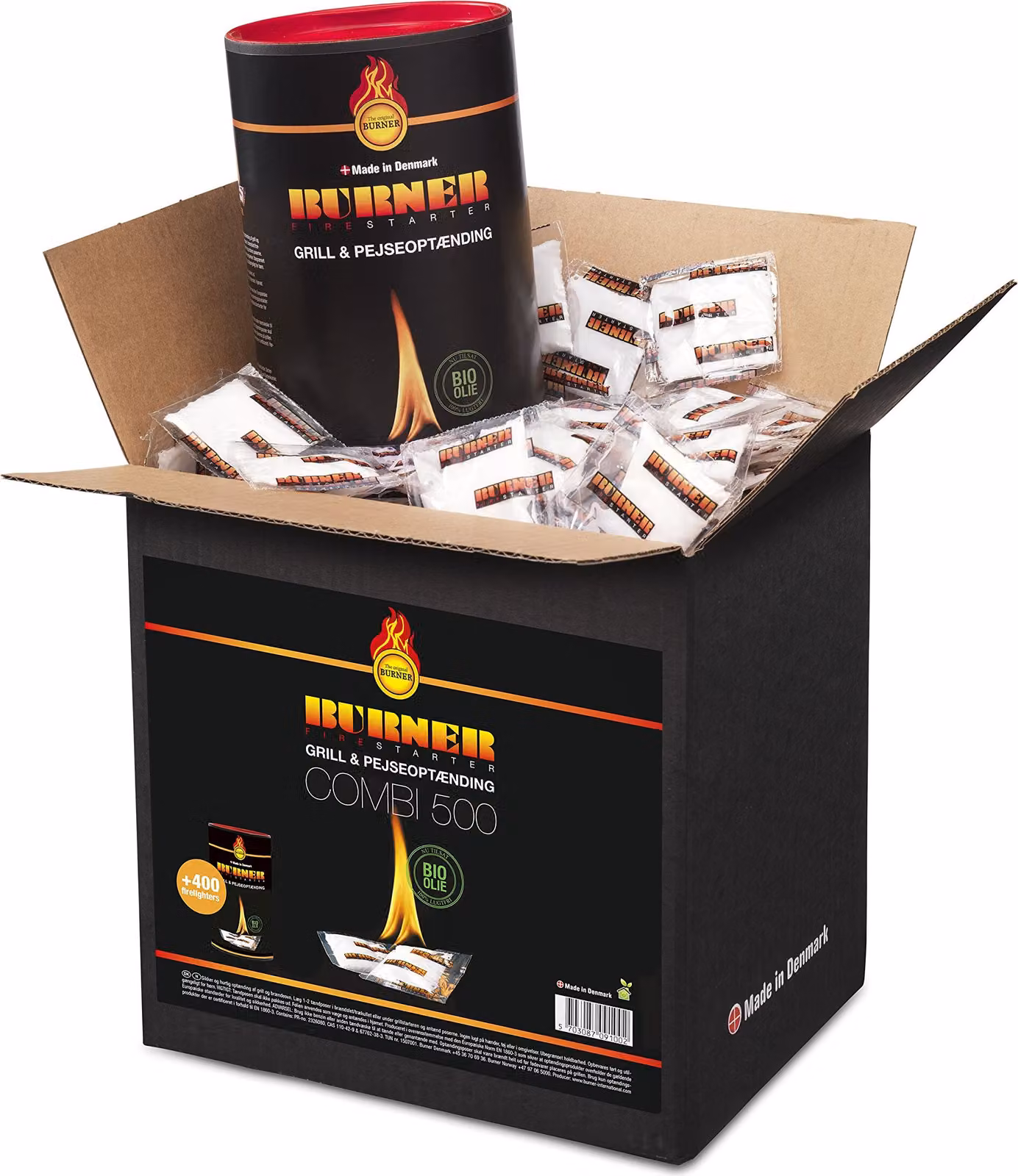 Bruciatore Accendifuoco 100 pezzi - Bruciatori originali per caminetti, stufe, fuochi aperti, barbecue, forni e accendifuoco - Accendifuoco
