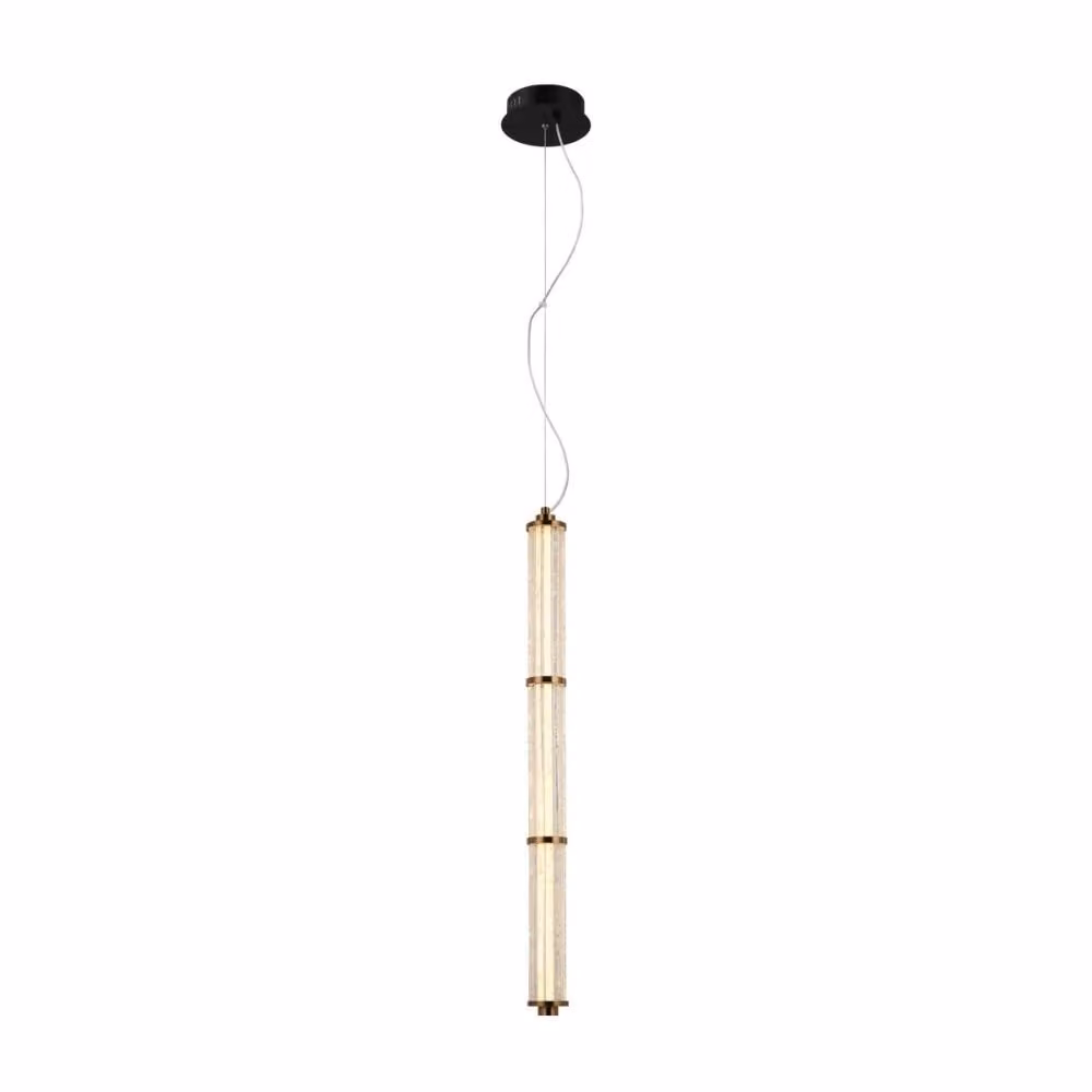 Lampada a sospensione moderna per soggiorno sala da pranzo sopra il tavolo colore caldo striscia verticale LED 9W SANPO Italux