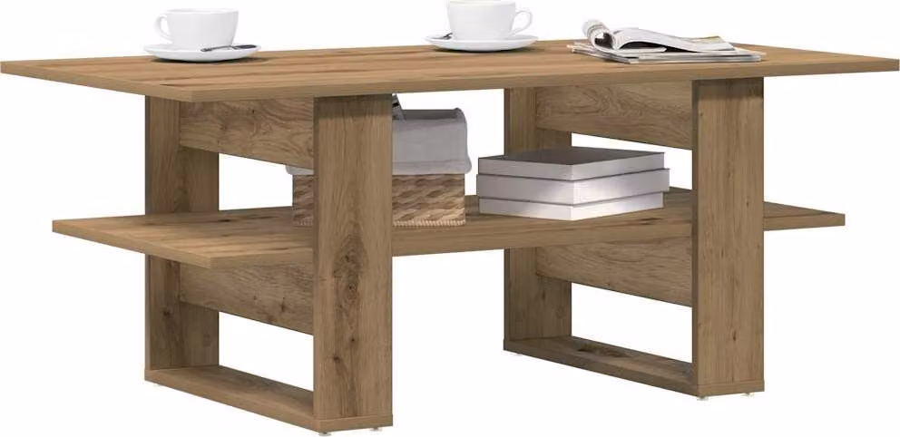 Maison Exclusive - Tavolino Artisan in rovere 102x55x42 cm Materiale ligneo