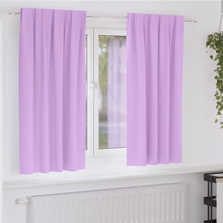 Set di 2 tende blackout vidaXL in poliestere con anelli, viola, H 175 x L 140 cm