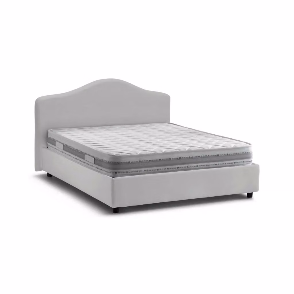 Letto Matrimoniale Akym Talamo Italia con Materasso in Schiuma e Base a Alzata, Bianco, 160x200 cm – 2