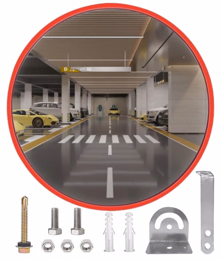 SolidKeus - Specchio convesso per traffico, diametro 45 cm, per una maggiore visibilità