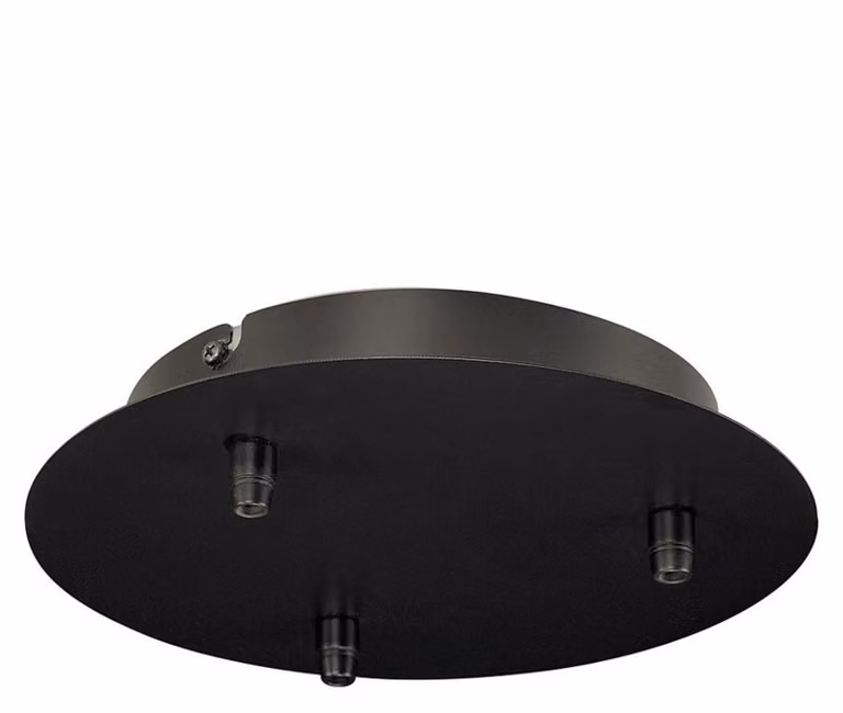 Fitu 3 pezzi rosone da soffitto rotondo Ø22 cm nero