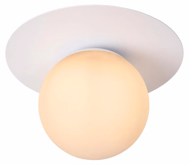 Lampada da soffitto a sfera bianca, intradosso bianco TRICIA 1xE27 15W Lucide