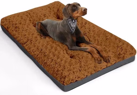 Letto per cani ALANMOND morbido e impermeabile con imbottitura in piuma, disponibile in rosa e marrone, L: 91 cm x P: 58 cm