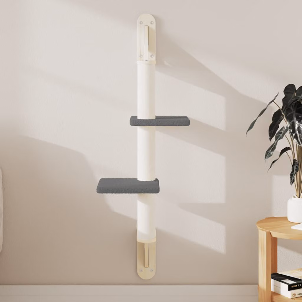 vidaXL Albero per Gatti con Tiragraffi in Sisal Grigio Altezza: 108 cm