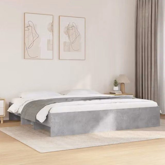 Letto con contenitore e doghe vidaXL Grigio Matt L/P: 200 x 200 cm