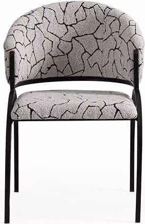 Polster Gemusterter Einsitzer Designer Polsterstuhl Esszimmer Stühle