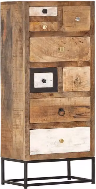 Armoire à tiroirs 45 x 30 x 105 cm Bois de récupération massif